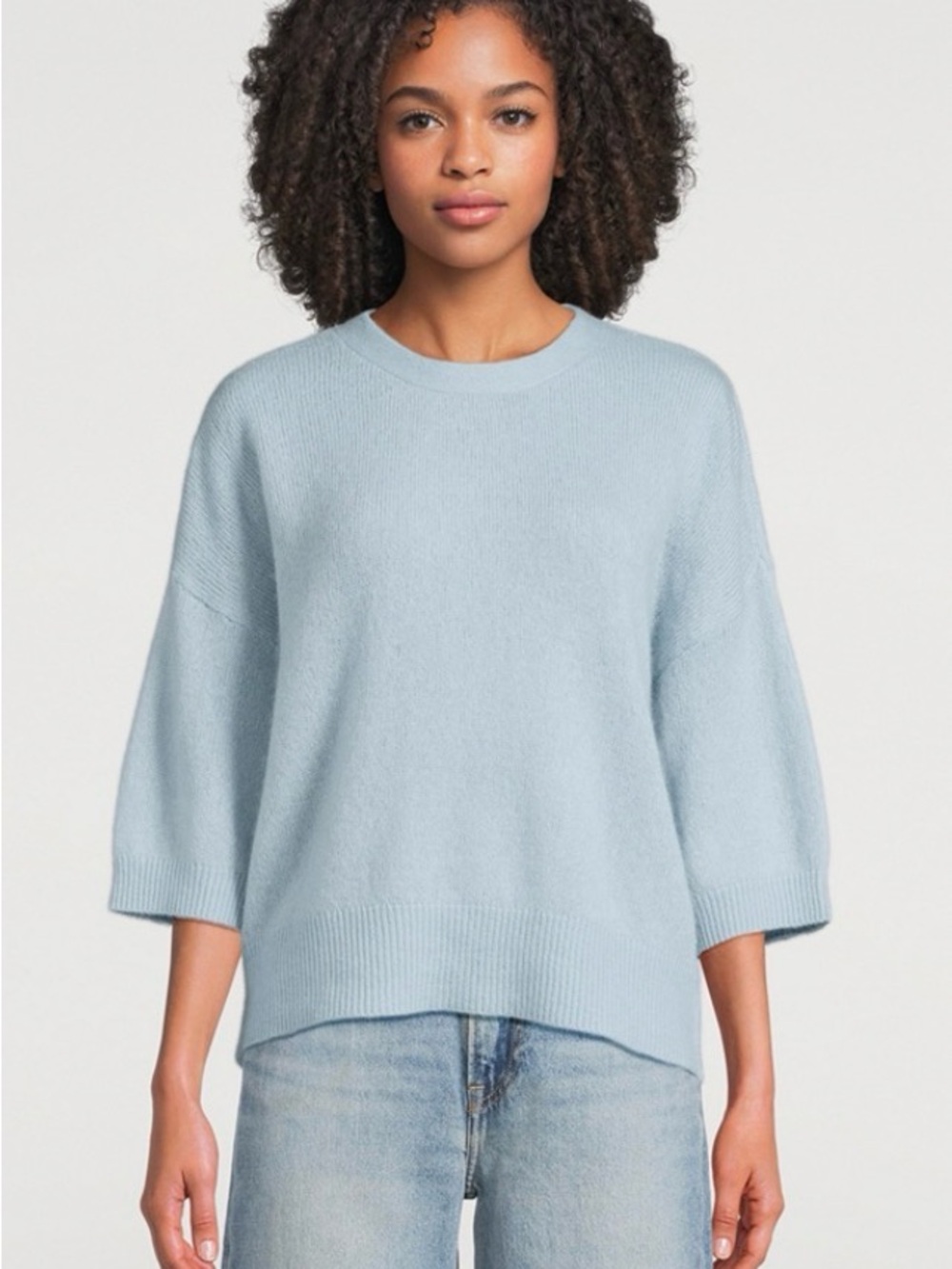 Majestic Filatures Relaxed Light Blue Crewneck Sweater size 3 (M)